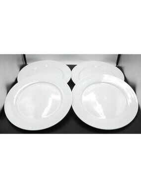 Porcelain Whiteware by Denmark Tools for Cooks 11-1/2 In. Dinner Plate Set of 4